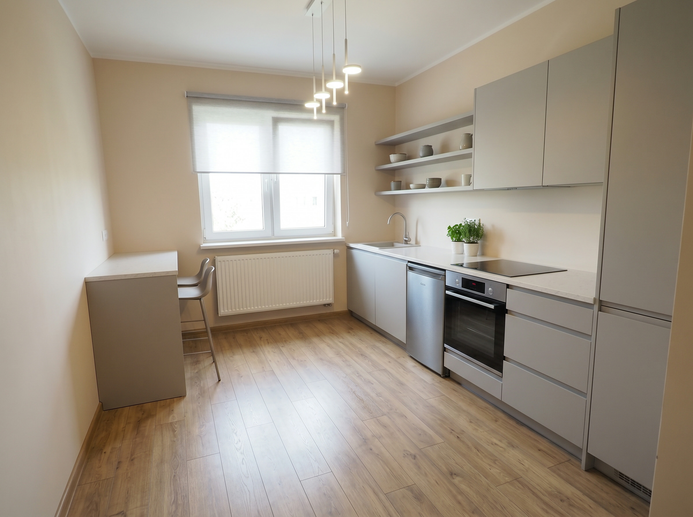 Widok modern kitchen indoor edytowany przez AI dla Projekt 34 A-88765.