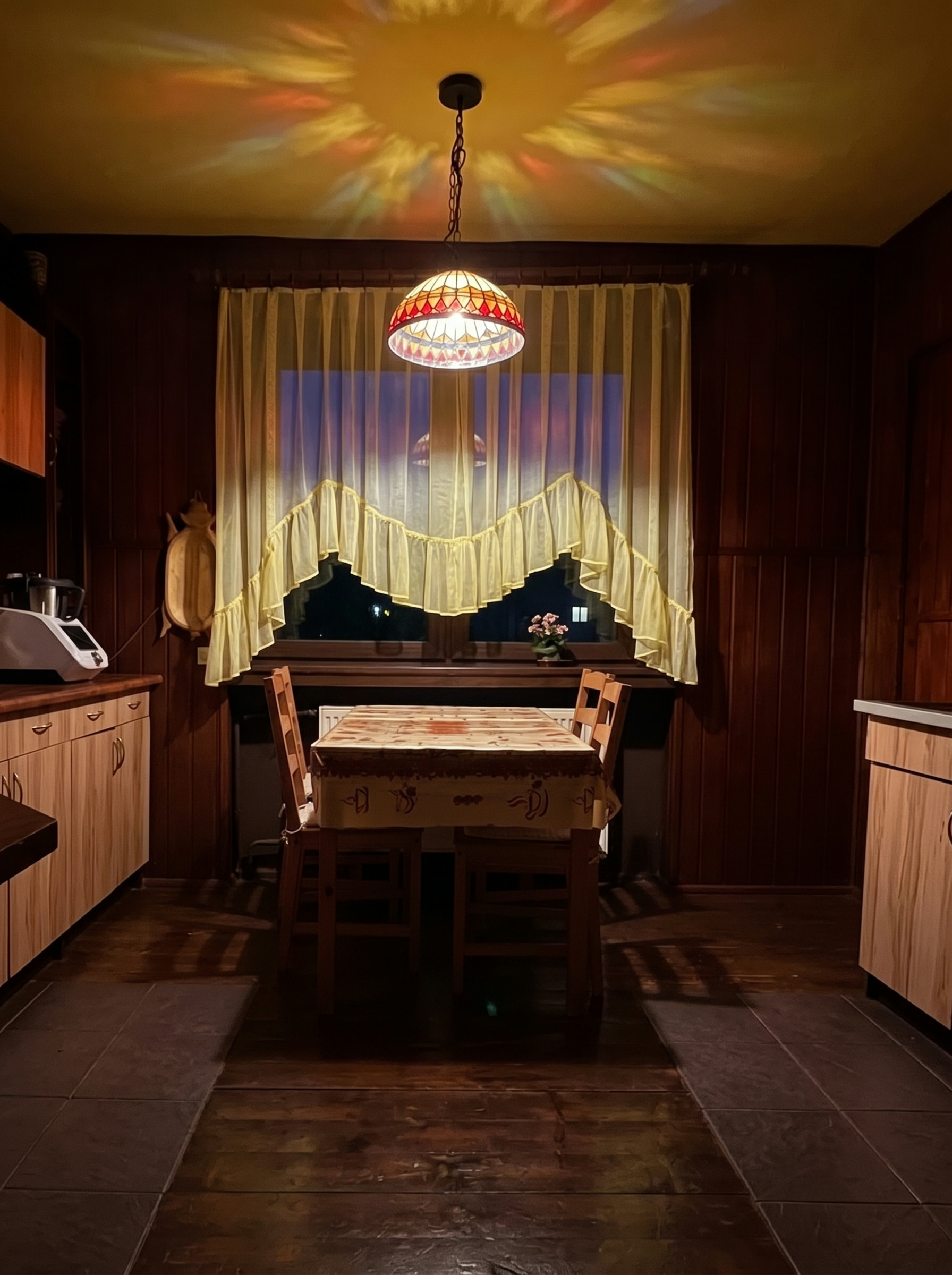 Widok rustic kitchen outdoor edytowany przez AI dla testing 123.
